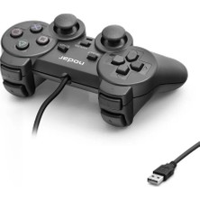 Renas Store Pc Uyumlu Kablolu USB Gamepad Oyun Kolu - Siyah ND401