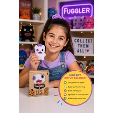 Toyfest Fuggler Baby Fugg Screech Peluş Oyuncak Mini Canavar Koleksiyon Figürü Beyaz Mor 8 cm