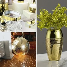 Renas Store 1 Metre Uzunluğunda Gold Renk Aynalı Mozaik Taşlı Dekor Bandı 4 cm x 1 mt (5047)