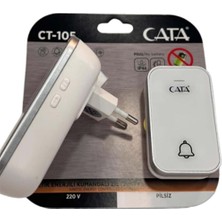 Cata CT-105 Pilsiz 220V Enerjili Kumandalı Zil Beyaz 8680998243935