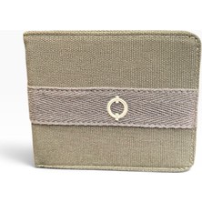 Old Cotton Cargo Nors Hidden Cüzdan Haki Vintage Bez Kumaş Erkek Cüzdan
