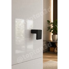Toptan3D Siyah Modern Pratik Kulp - Modern ve Şık Dolap, Gardırop, Şifonyer, Komodin ve Çekmece Kulpu (Vida Dahil)
