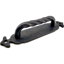 Renas Store Antika Tarz Dekoratif Pirinç Burgulu Çekme Kol - 148X33 Mm, Oksit