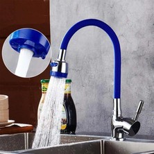 Renas Store Oynar Başlıklı Tasarruflu Kubar Musluk Borusu ve Başlığı Mavi