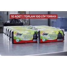 TeknoKapsül Star Plus Endüstriyel  Boy Atık Poşeti 80X110 cm 10LU Dayanıklı Sanayi Tipi Atık Torbası 10 Adet