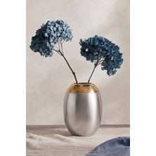Qua Home Yumi Metal Mumluk Silver Vazo 17X23 cm