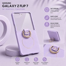 Monsgeek Samsung Galaxy Z Flip 7 Uyumlu Kılıf Yüzüklü Magsafe Kapak Kamera Korumalı Premium Mat Tasarım Ince Yapılı