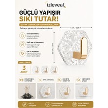 İzleveal 5'li Duvar Askılığı - Lüks Tasarım - Yapışkanlı Askılık