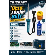 Tricraft Kalem Havya Seti (Lehim Pastası+Lehim Teli+Havya) 60 W Kod :619