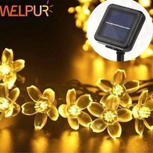 Renas Store Solar 30 Ledli Çiçekli Günışığı Bahçe Aydınlatma Dekorasyon Güneş Enerjili