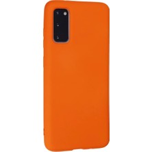 Renas Store Newface Samsung Galaxy S20 Kılıf Nano Içi Kadife Silikon - Turuncu