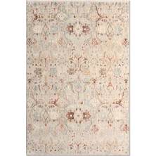 Halımax Crea Panama PN02K  Vintage Krem Etnik Desenli Dekoratif Modern Salon Oturma Odası Halısı