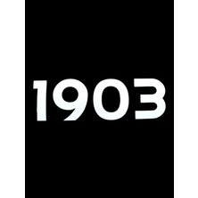 Kap Kaç 1903 Yazılı Oto Sticker Beyaz 20X7CM
