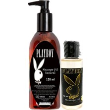 TeknoKapsül Playboy Aromaterapi Natural Massage Oil 120 ml + Vanilya Aromalı Massage Vücut Masaj Yağı 50 ml