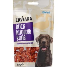 Caviara Ördek Etli Düğümlü Köpek Çiğneme Kemiği 80 gr