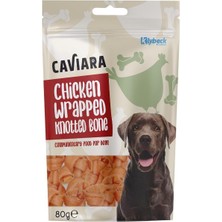 Caviara Tavuk Etli Düğümlü Köpek Çiğneme Kemiği 80 gr