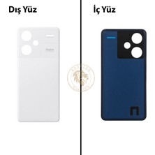 Arsking Xiaomi Redmi Note 13 Pro Plus 5g - Lenssiz Ay Işığı Beyazı Arka Pil Kapağı Batarya Kapağı Back Cover