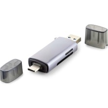 Renas Store Card Reader Usb3.0 + Type-C All In One Gri HDX7031