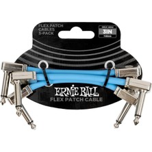 Ernie Ball P06459 Flex Patch 3ın- Cable -Blue 3 Pack