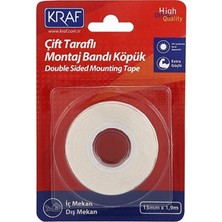 Kraf 2510G Montaj Bandı Çift Taraflı Köpük Iç Mekan 15MM x 1,9m