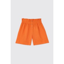 Panço Kız Çocuk Oranj Şort