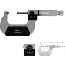 Cin 0-25MM Numaratörlü Mikrometre