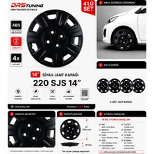 Drs Tuning Citroen Uyumlu 14 Inç Kırılmaz Parlak Siyah Jant Kapağı 1 Takım 4 Adet NO:220
