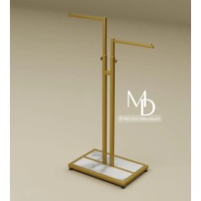 MD Vitrin Dekorasyon Gold Boyalı Yükseklik Ayarlı Orta Stand Ikili Ahtapot