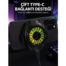 Renas Store Manyetik Bağlantılı Çift Type-C Girişli Telefon Soğutucu