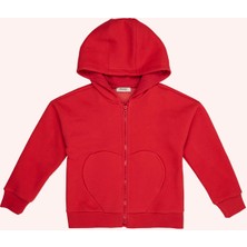Panço Kız Çocuk Kırmızı Sweatshirt