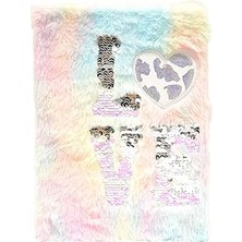Renas Store Mynote A5 Peluş Kapaklı Love Defter 80 Yp