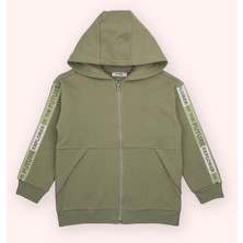 Panço Erkek Çocuk Haki Fermuarlı Sweatshirt