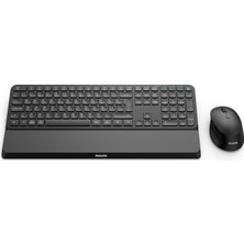 Hepta Collection Philips SPT6607 Bluetooth Kablosuz Dual Mod 2.4ghz + 2 Kanallı Türkçe Q Klavye & Mouse Set Siyah