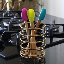 Bg Store Qullex 3'lü Spatula Seti,ahşap Saplı Silikon Spatula Seti
