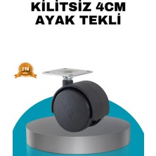 Renas Store Mey Ithalat® 4 cm Kilitsiz Masa Ayağı Tekli Sessiz ve Akıcı Hareket