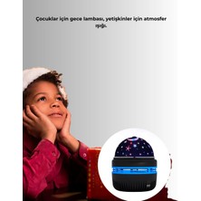 TeknoKapsül 360° Dönen Galaxy Projektörlü Gece Lambası – Star Master Yıldızlı Gökyüzü Efekti