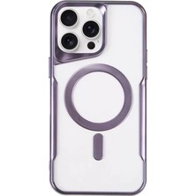 Renas Store Iphone 11 Pro Max Kılıf Boyi Magsafe Silikon Kapak - Derin Mor