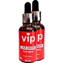 Kap Kaç Vip Men Lovedrops APHRODISIAC30 ml 2 Adet Erkekler Için Cinselistek Uyandırıcıafrodizyakdamla