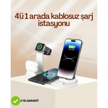 Renas Store 4 Cihazı Aynı Anda Şarj Edebilen Kablosuz Şarj Istasyonu – Çok Yönlü ve Pratik Tasarım