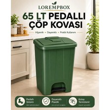 Loremp 65 Lt Pedallı Çöp Kovası Iç Kovasız Yeşil Renk