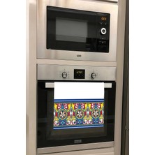 Aymira Home Dekoratif Mutfak Pamuklu Fırın Havlusu Özel Desenli Etnik Model 35X50 cm Yıkanabilir