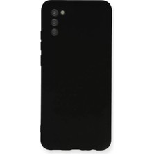 Renas Store Samsung Galaxy A03S Kılıf Nano Içi Kadife Silikon - Siyah