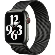 Renas Store Newface Apple Watch 38MM Metal Mıknatıslı Kordon - Siyah