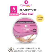 Smoothly Profesyonel Ağda Bezi 6 Adet | 100 Metre Dev Boy | Ekstra Dayanıklı Sir Ağda Bezi