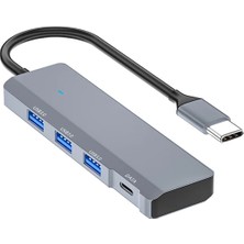 Renas Store Ally ADS-309C 4in1 Type-C To USB + Type-C Hub Adaptör Çevirici Dönüştürücü ÇOĞALTICI-(5775)