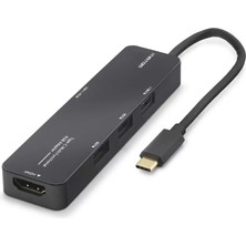 Renas Store Type-C 3.2 Gen1 Hub Pd Hdmı 4K 5 Port 5 Gbps Siyah TUH305