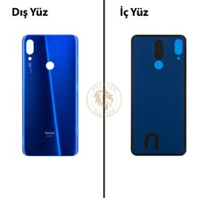 Arsking Xiaomi Redmi Note 7 Neptün Mavisi Arka Pil Kapağı Batarya Kapağı Lazer Kesim Back Cover