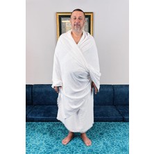 Nacario Lüks Bambu Hac Umre Için Erkek Ihram, Yumuşak, Dikişsiz, 1250GR. Kemer Hediyeli Kutulu Set