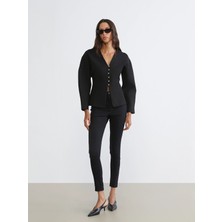 Lc Waikiki Yeni Sezon V Yaka Peplum Kadın Hırka