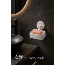Pratik Vantuzlu Hazneli Katı Sabunluk | Katı Sabun Tutacağı Duvara Yapışan Katı Sabunluk Karma Renk